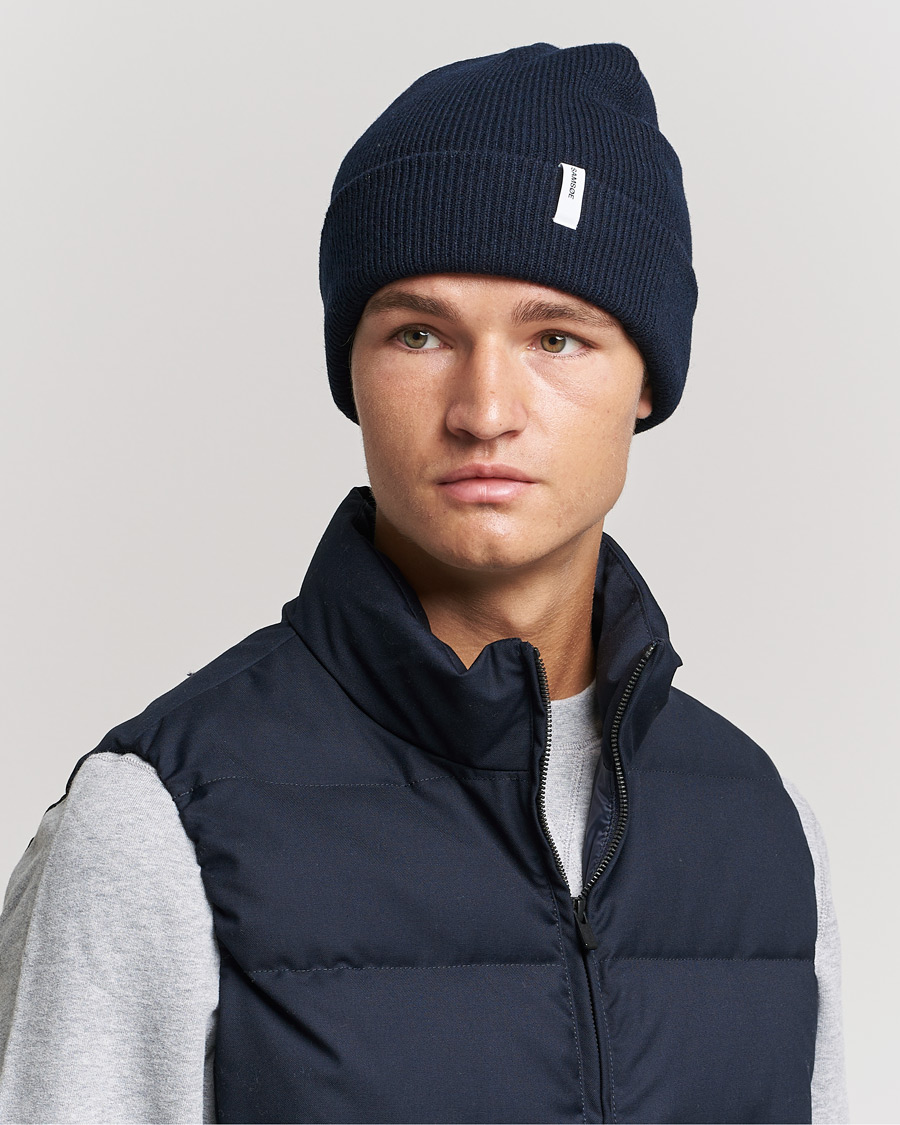 Herren | Samsøe & Samsøe Lambswool Beanie Sky Captain | Samsøe Samsøe | Samsøe & Samsøe Lambswool Beanie Sky Captain