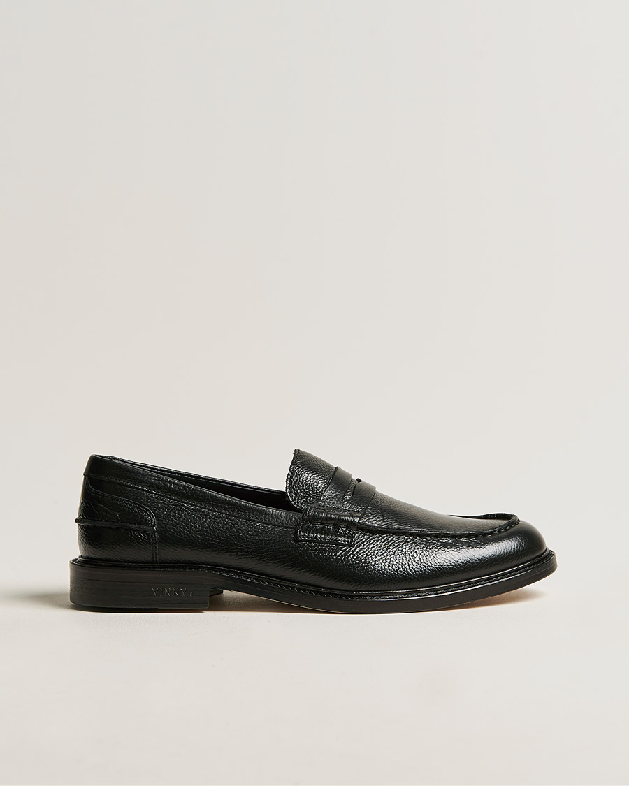 Herren | VINNY's Townee Penny Loafer Black Grain | VINNY's | Townee Penny Loafer Black Grain