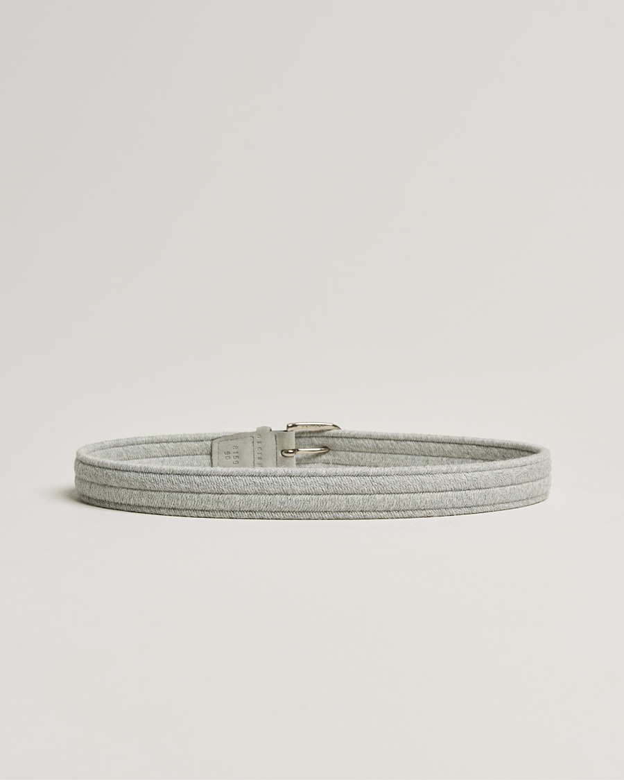 Herren | Orciani Elastic Wool Belt 3,5 cm Grey | Orciani | Elastic Wool Belt 3,5 cm Grey