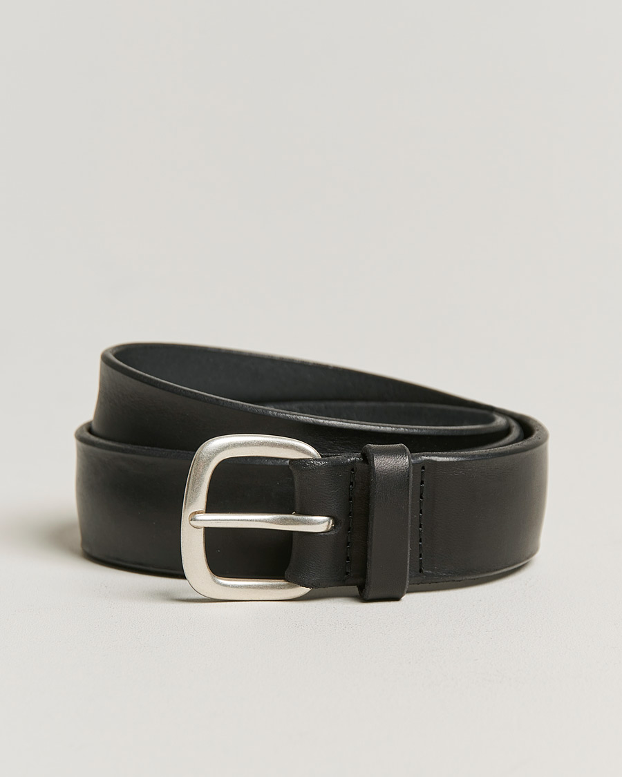 Herren | Orciani Vachetta Belt 3,5 cm Black | Orciani | Vachetta Belt 3,5 cm Black
