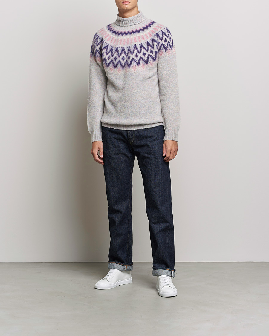Herren | Pullover | Howlin' | Brushed Wool Fair Isle Roll Neck Galaxy