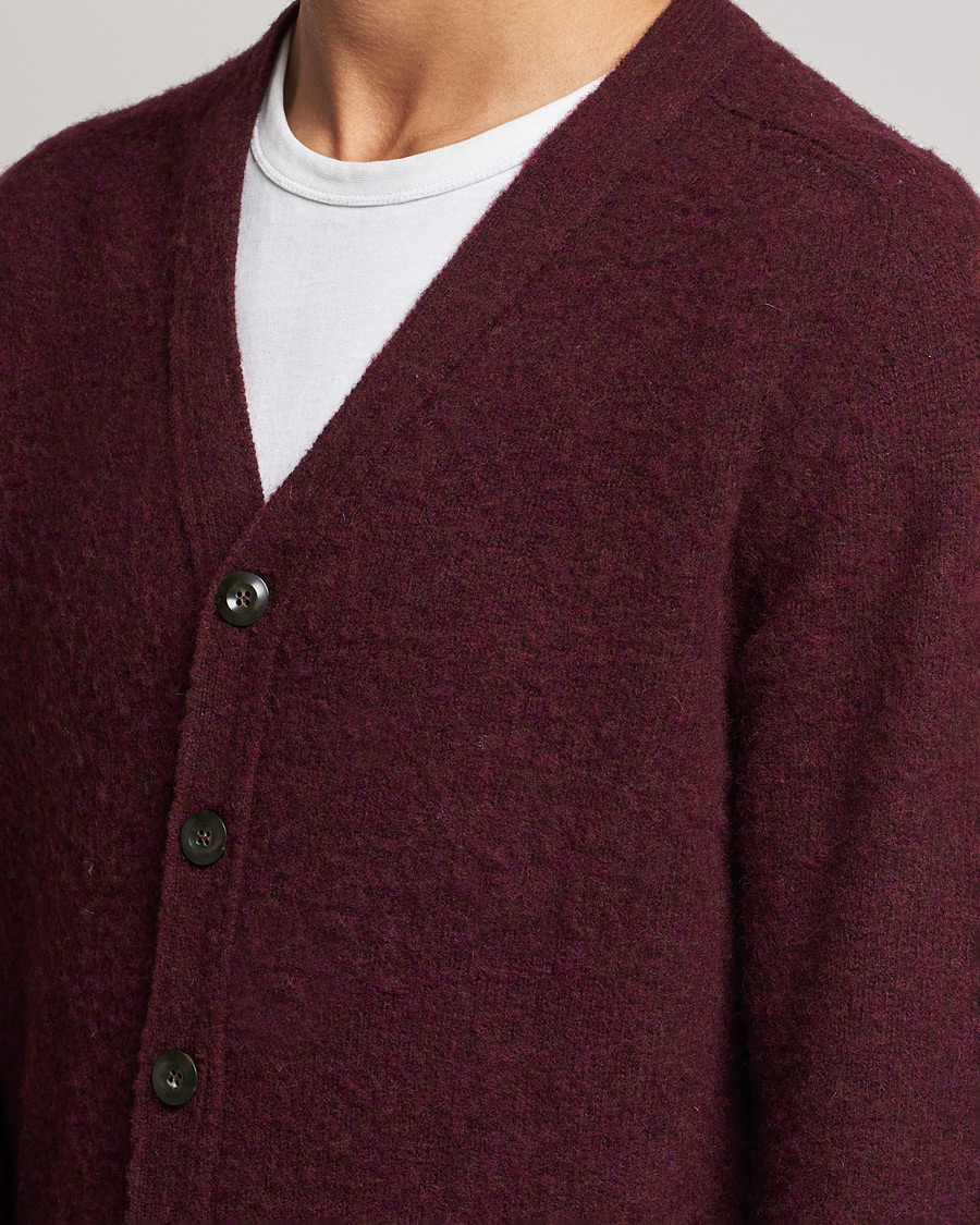 Herren | Pullover | Howlin' | Brushed Wool Cardigan Bordeaux