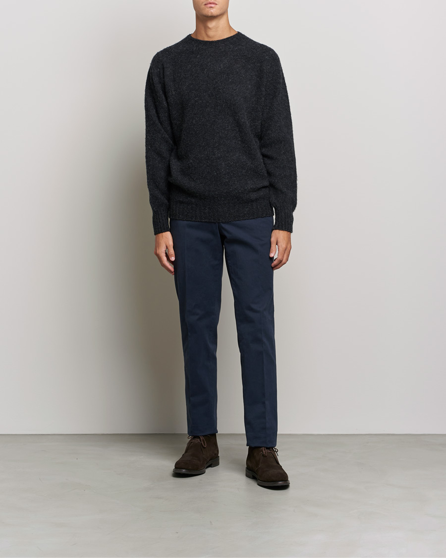 Herren | Pullover | Howlin' | Brushed Wool Sweater Charcoal
