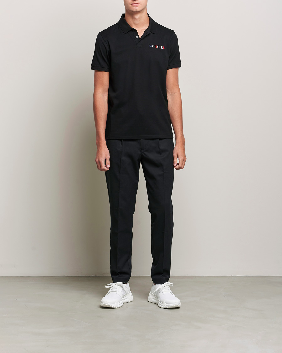 Herren | Poloshirts | Moncler | Logo Rib Polo Black