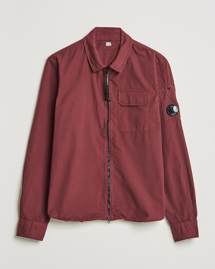 Herren | Hemden | C.P. Company | Garment Dyed Gabardine Overshirt WIne