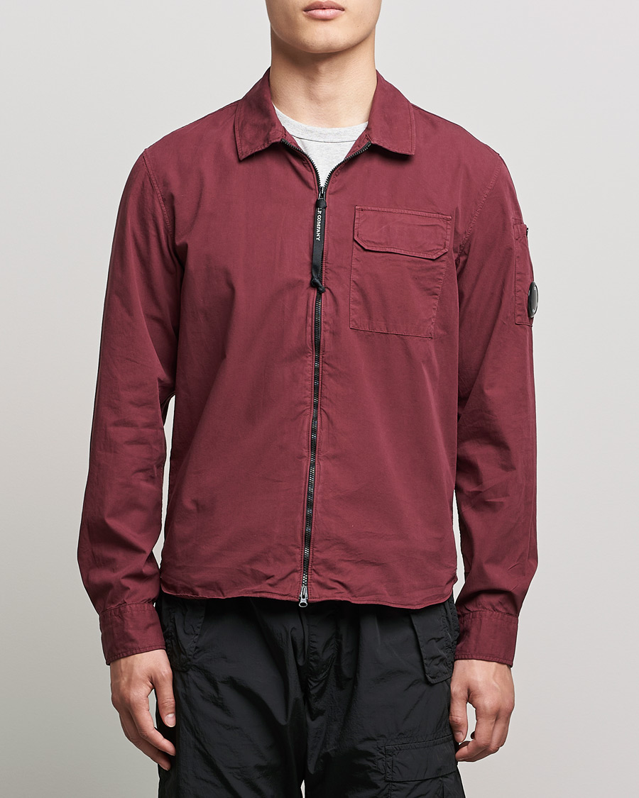 Herren | Hemden | C.P. Company | Garment Dyed Gabardine Overshirt WIne