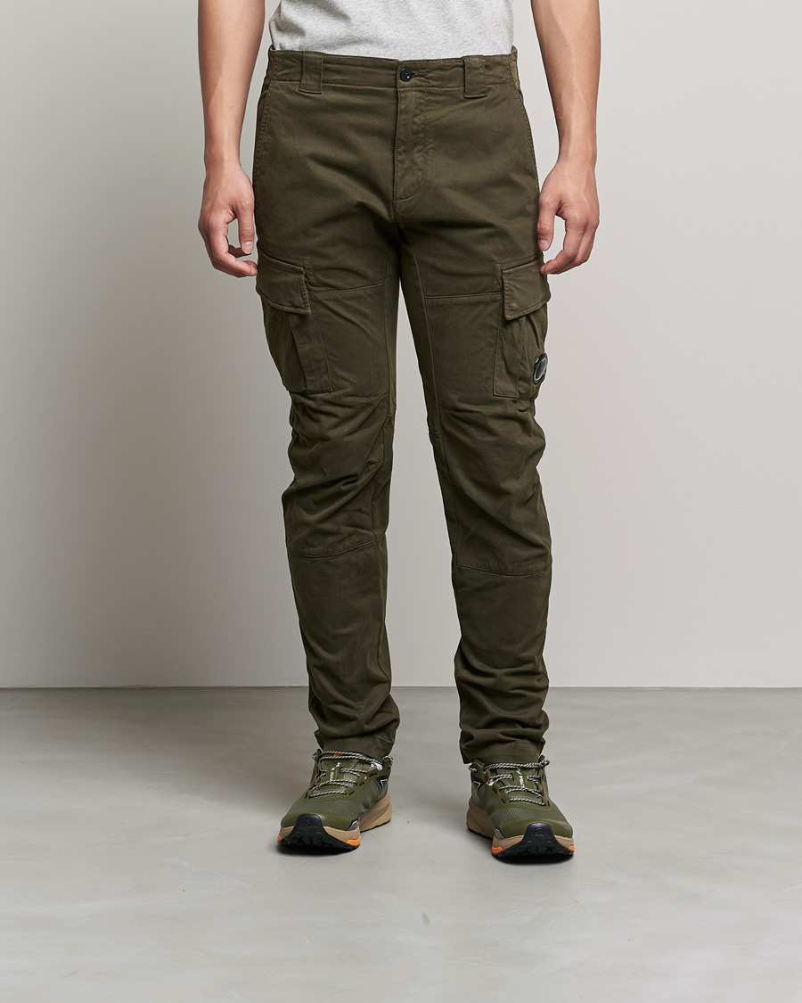 Herren | Hosen | C.P. Company | Stretch Satin Lens Cargo Pants Olive