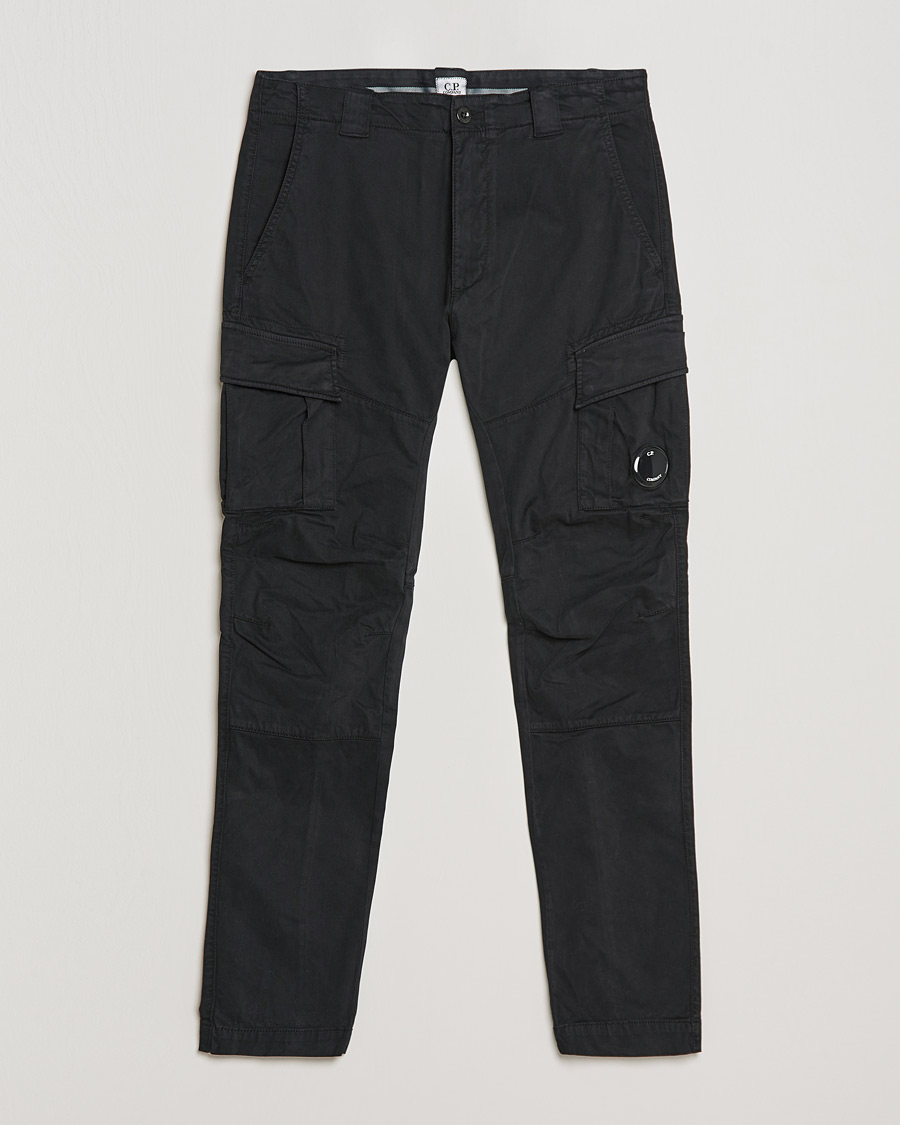 Herren | Hosen | C.P. Company | Stretch Satin Lens Cargo Pants Black