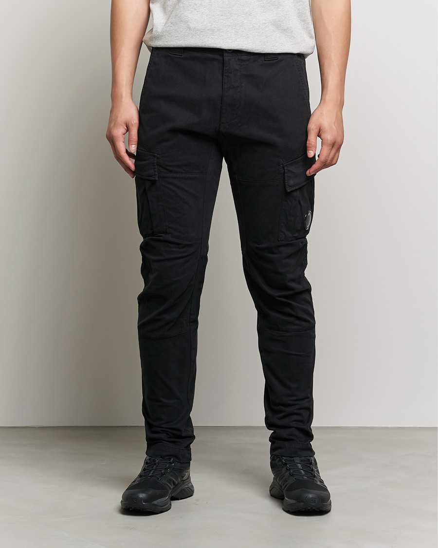 Herren | Hosen | C.P. Company | Stretch Satin Lens Cargo Pants Black