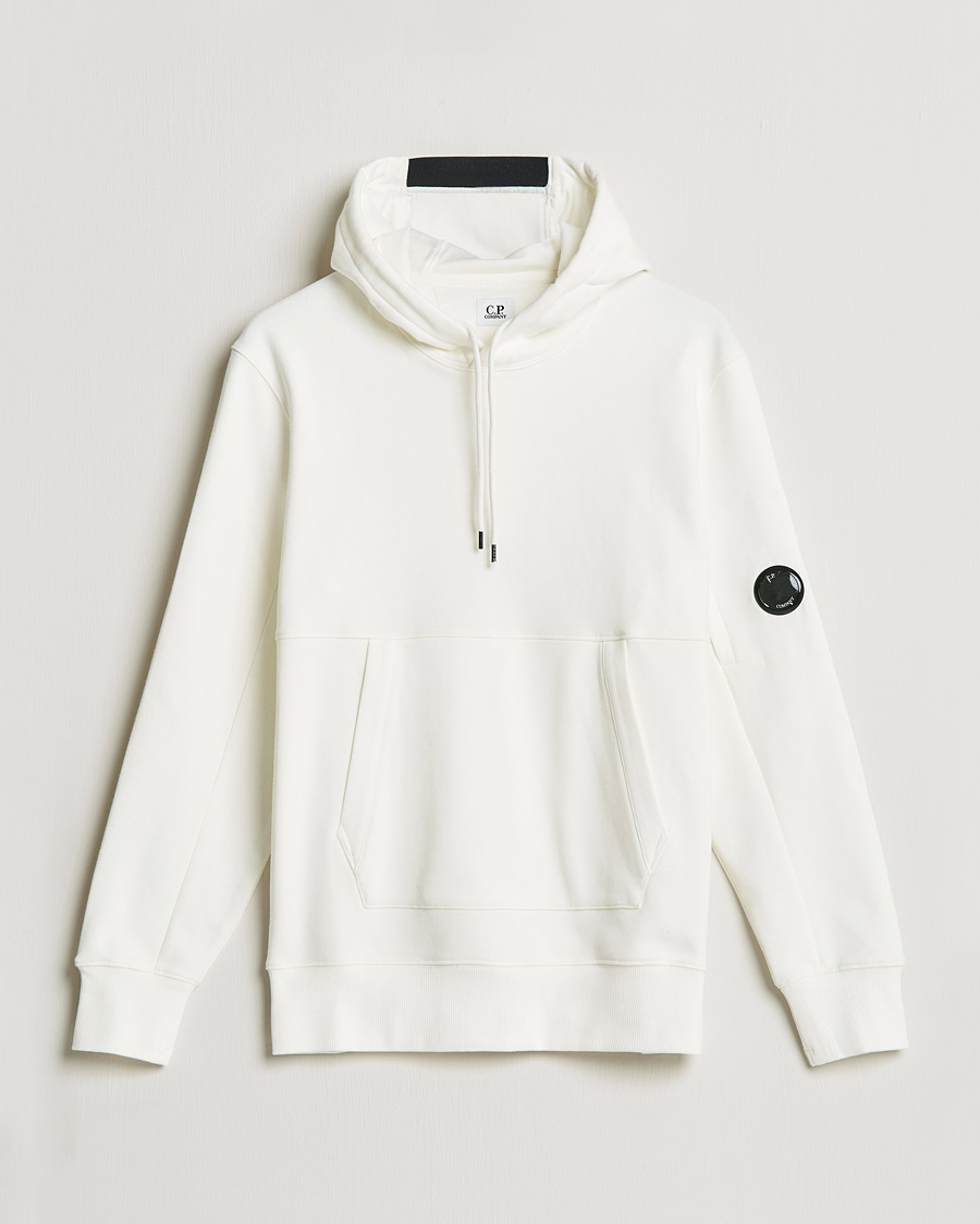 Herren | Pullover | C.P. Company | Diagonal Raised Fleece Hooded Lens Sweatshirt White