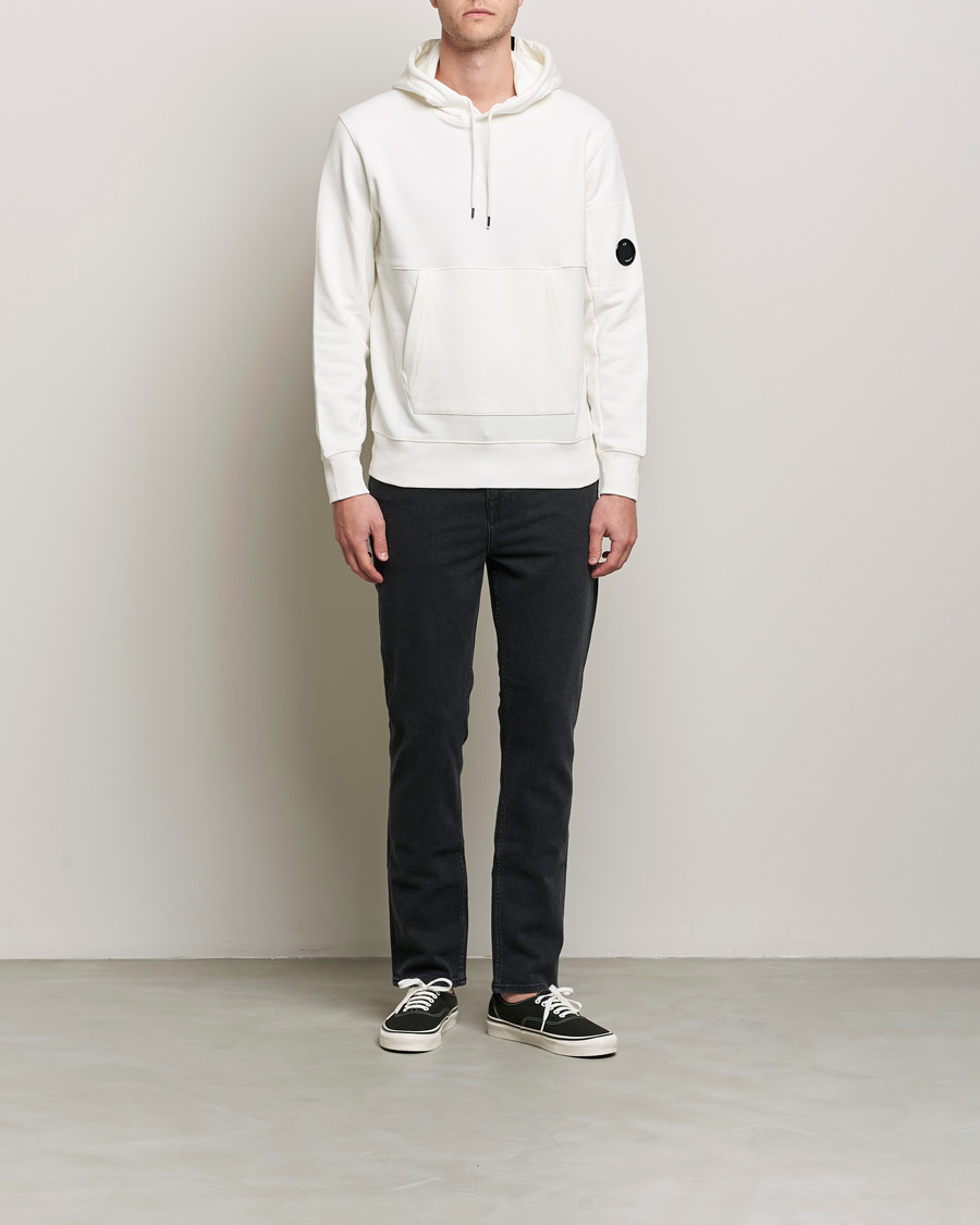 Herren | Pullover | C.P. Company | Diagonal Raised Fleece Hooded Lens Sweatshirt White