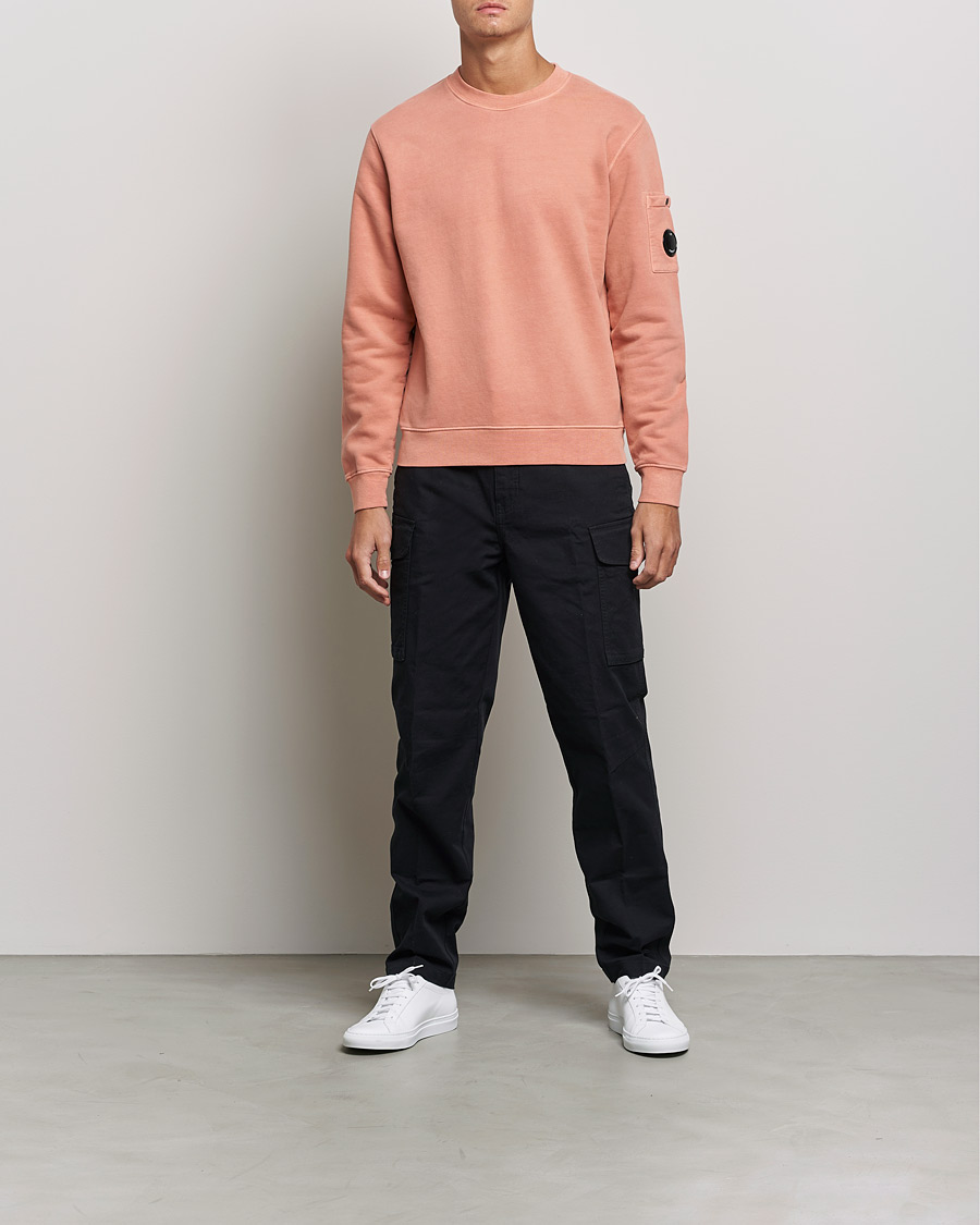 Herren | Pullover | C.P. Company | Brushed Emerized Diagonal Fleece Sweat Peach