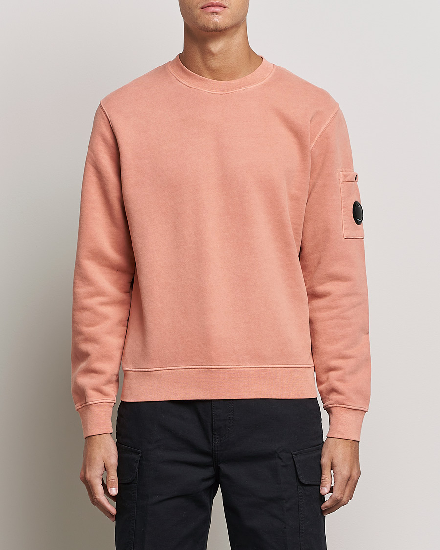 Herren | Pullover | C.P. Company | Brushed Emerized Diagonal Fleece Sweat Peach