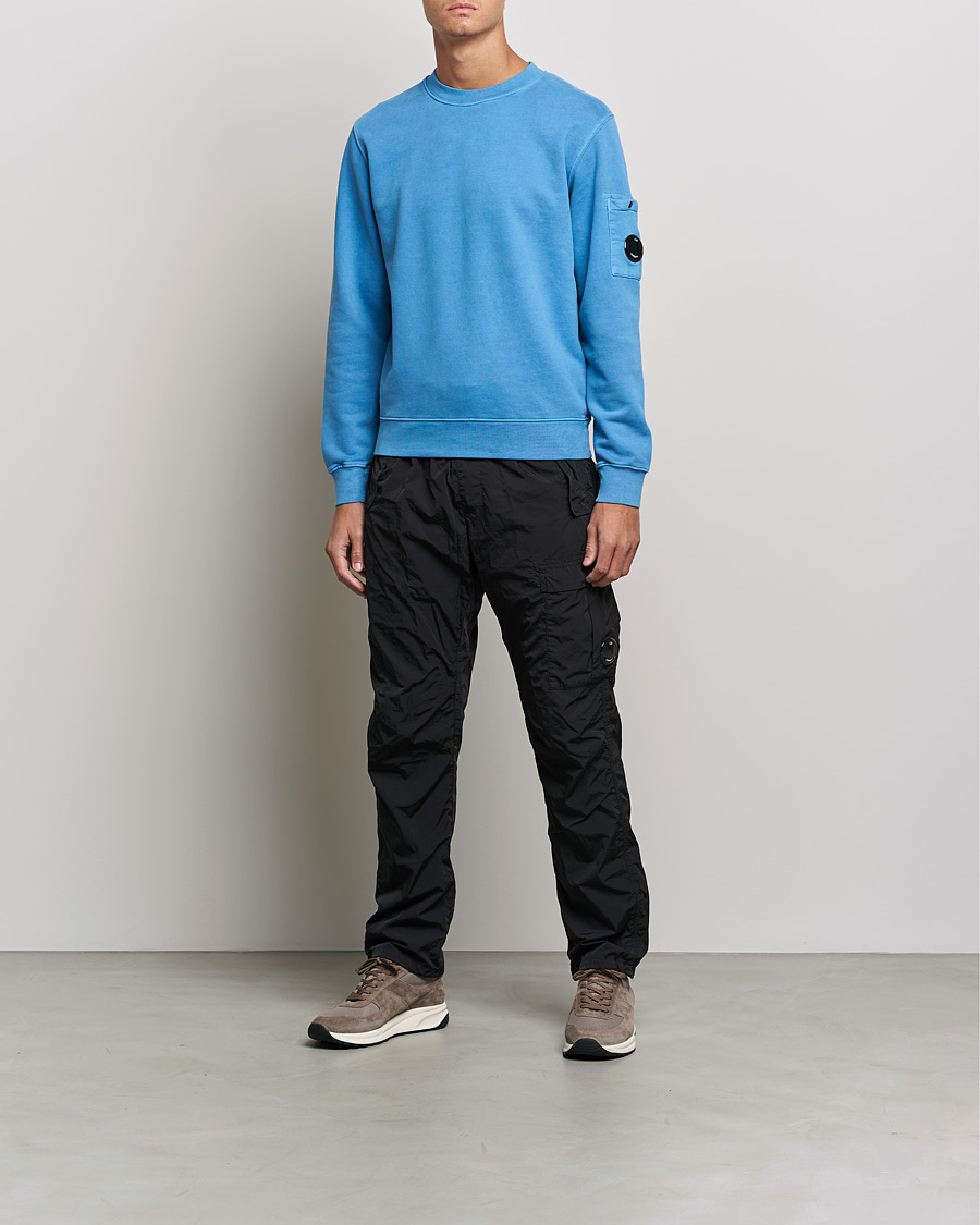Herren | Pullover | C.P. Company | Brushed Emerized Diagonal Fleece Sweat Blue