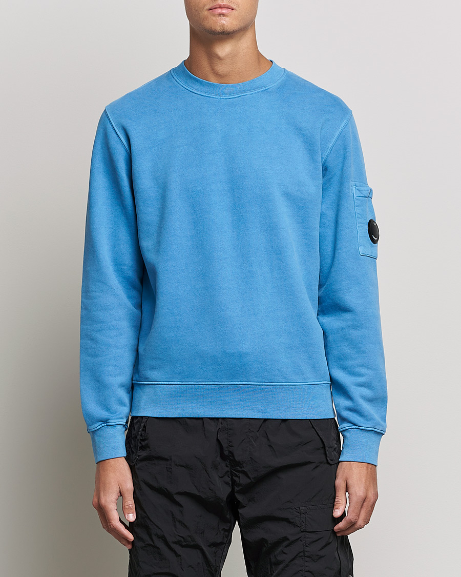 Herren | Pullover | C.P. Company | Brushed Emerized Diagonal Fleece Sweat Blue