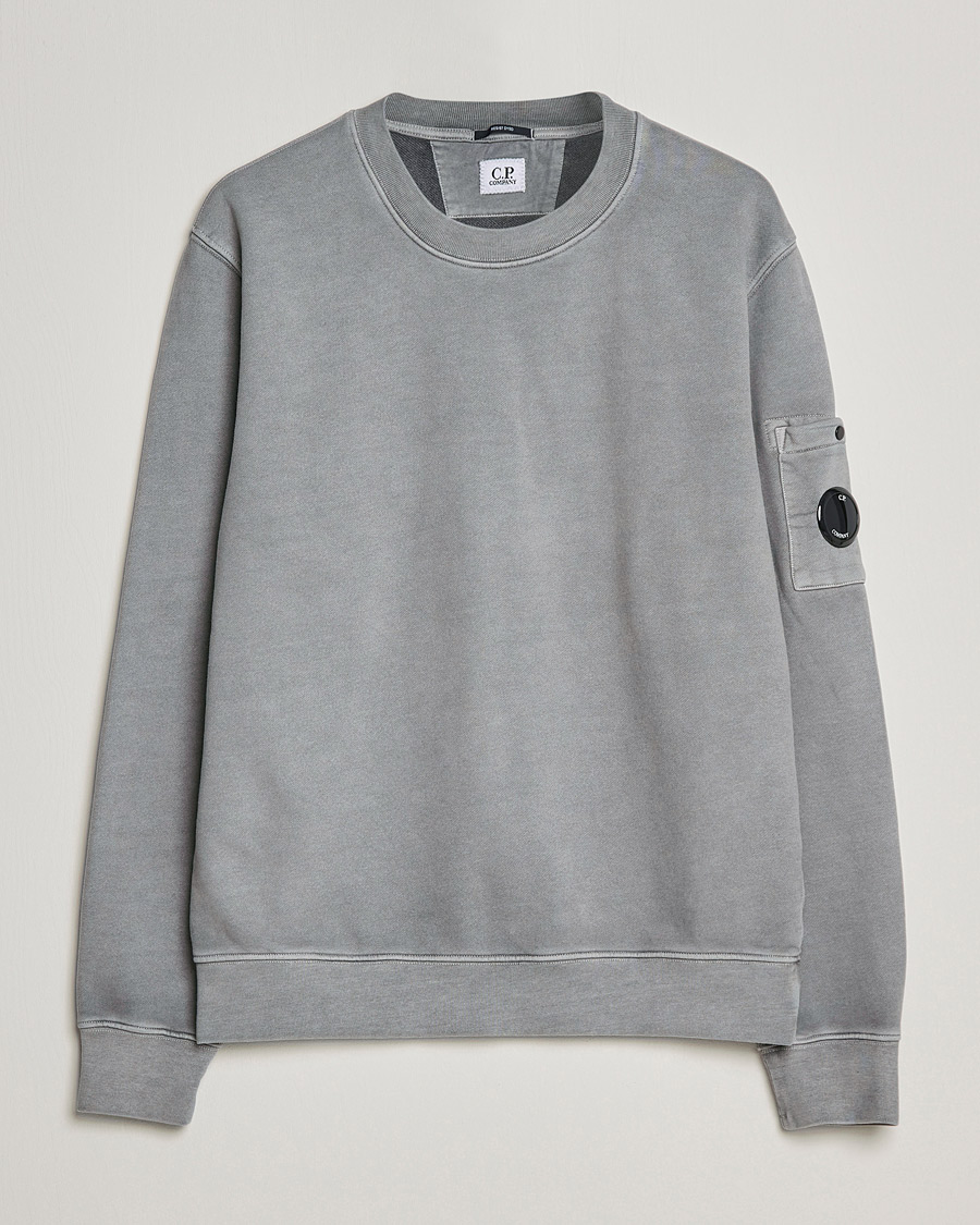 Herren | Pullover | C.P. Company | Brushed Emerized Diagonal Fleece Sweat Grey