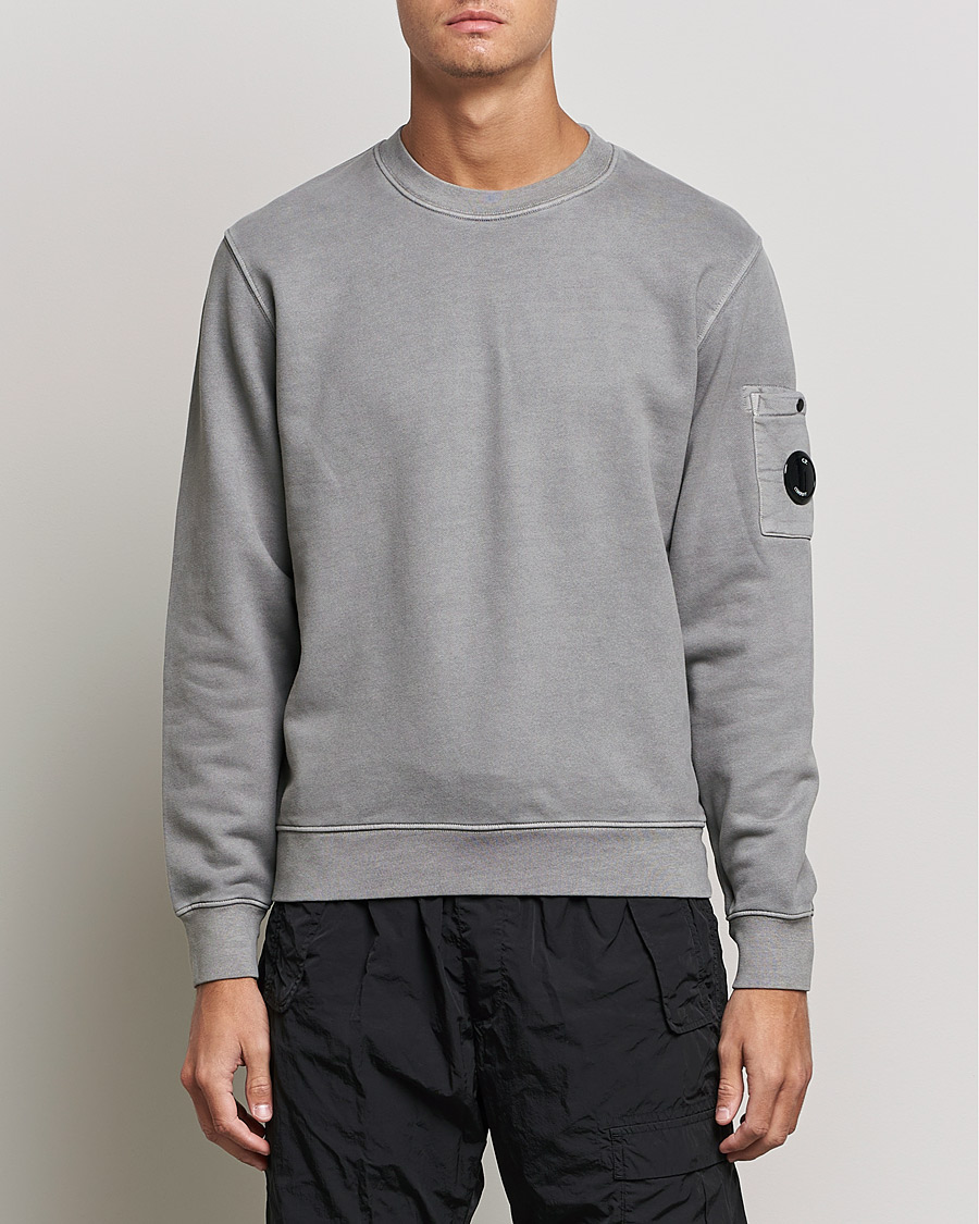 Herren | Pullover | C.P. Company | Brushed Emerized Diagonal Fleece Sweat Grey