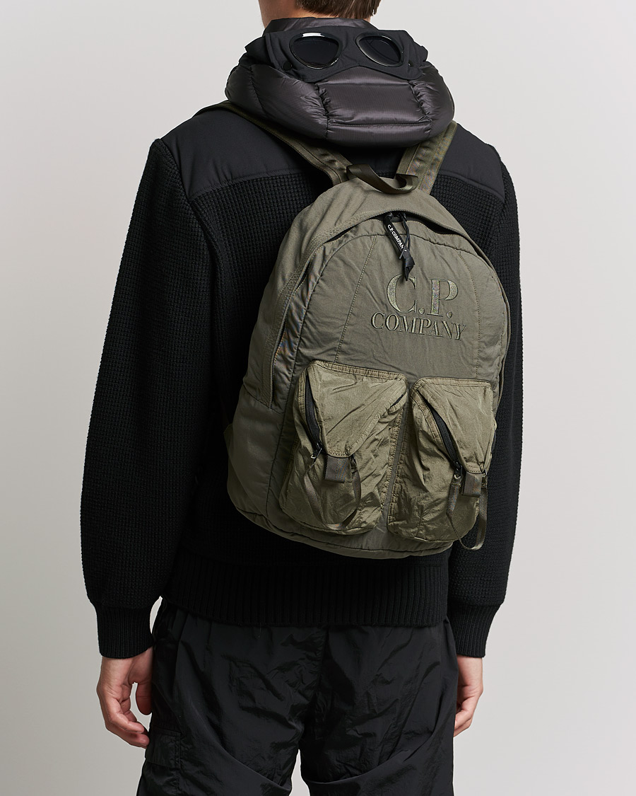 Herren | C.P. Company Taylon P Mixed Backpack Olive | C.P. Company | Taylon P Mixed Backpack Olive