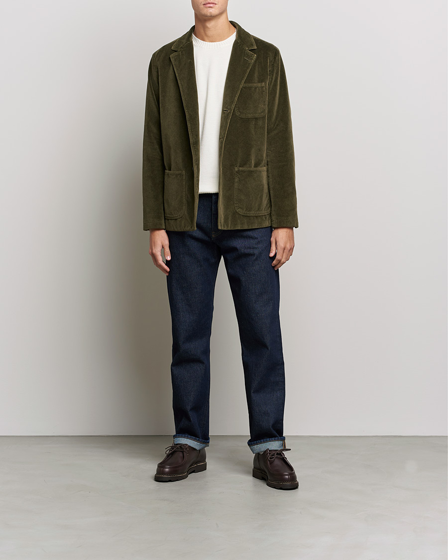 Herren | Sakkos | Massimo Alba | Baglietto Velvet Jacket Military