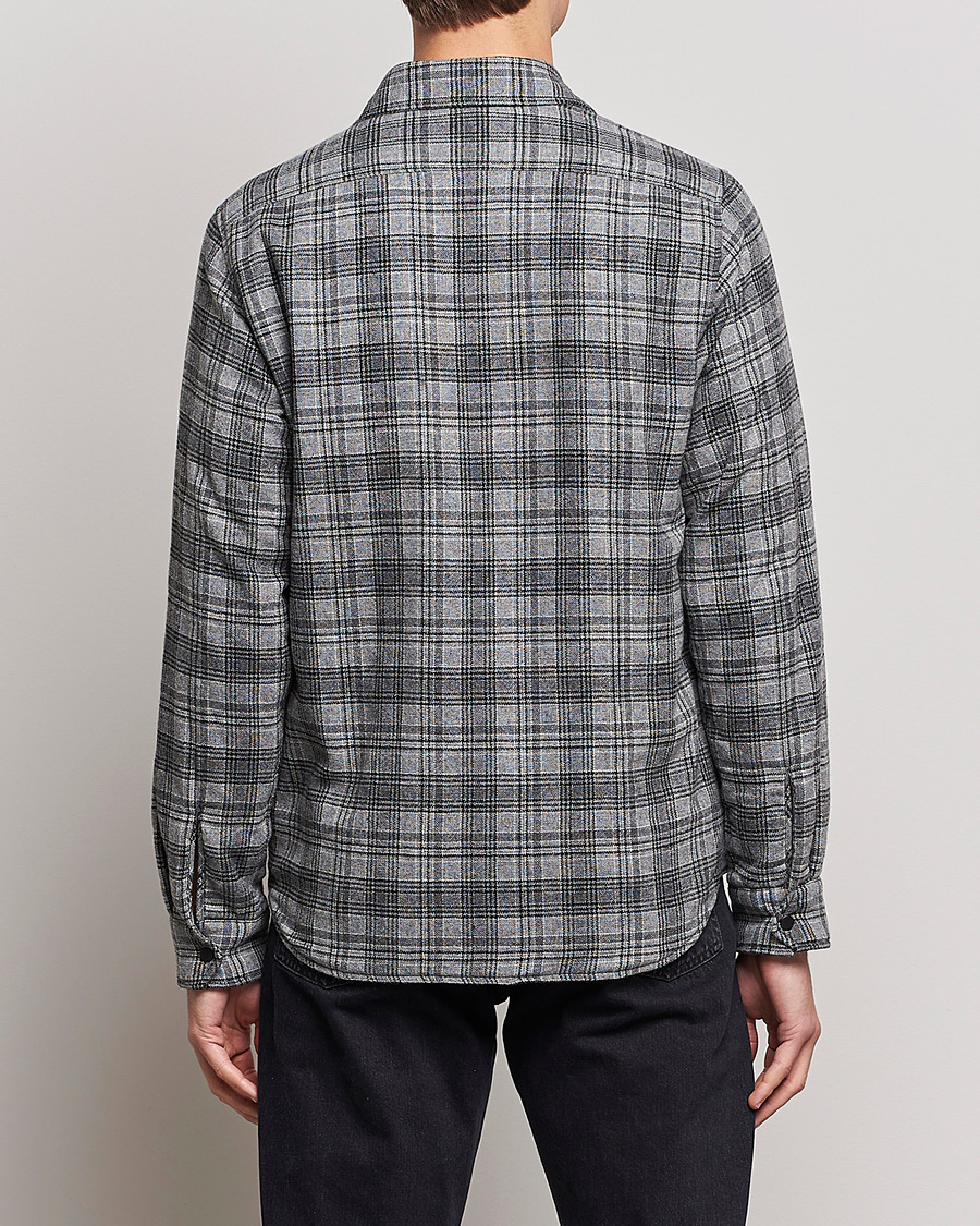 Herren | Jacken | Aspesi | Padded Wool Overshirt Grey Check