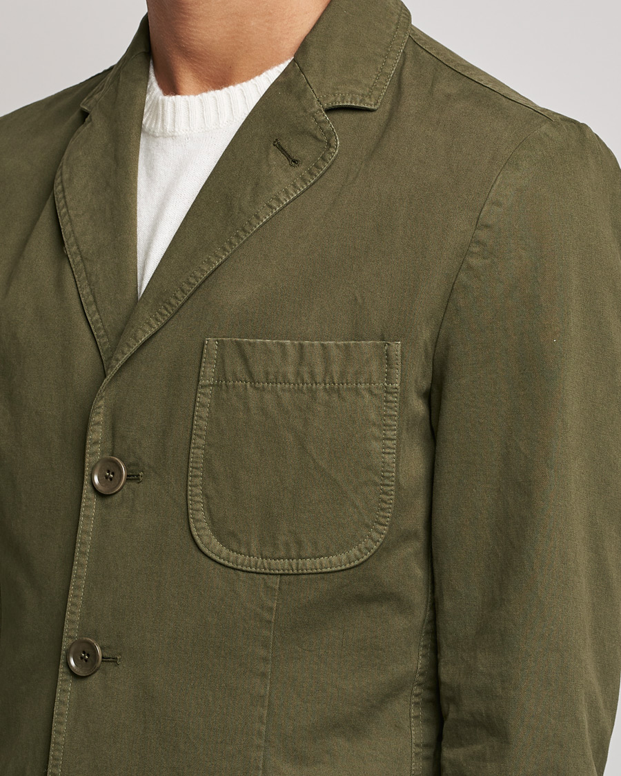 Herren | Sakkos | Aspesi | Murakami Cotton Blazer Military Green