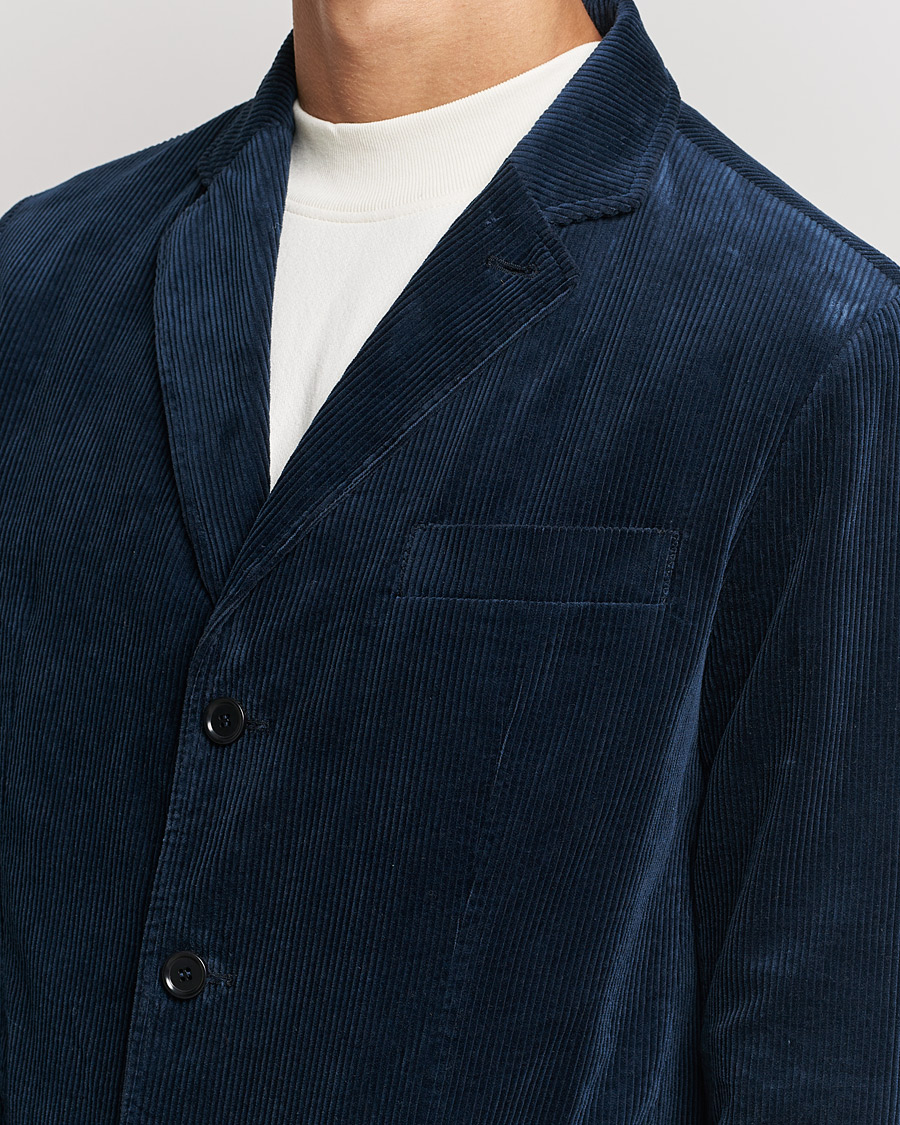 Herren | Sakkos | Aspesi | Corduroy Blazer Navy