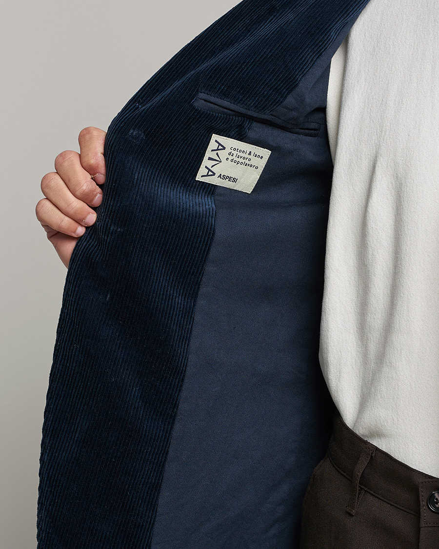 Herren | Sakkos | Aspesi | Corduroy Blazer Navy