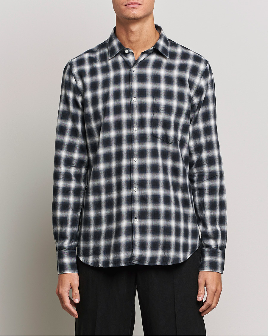 Herren | Hemden | Aspesi | Checked Flannel Shirt Blue/Grey