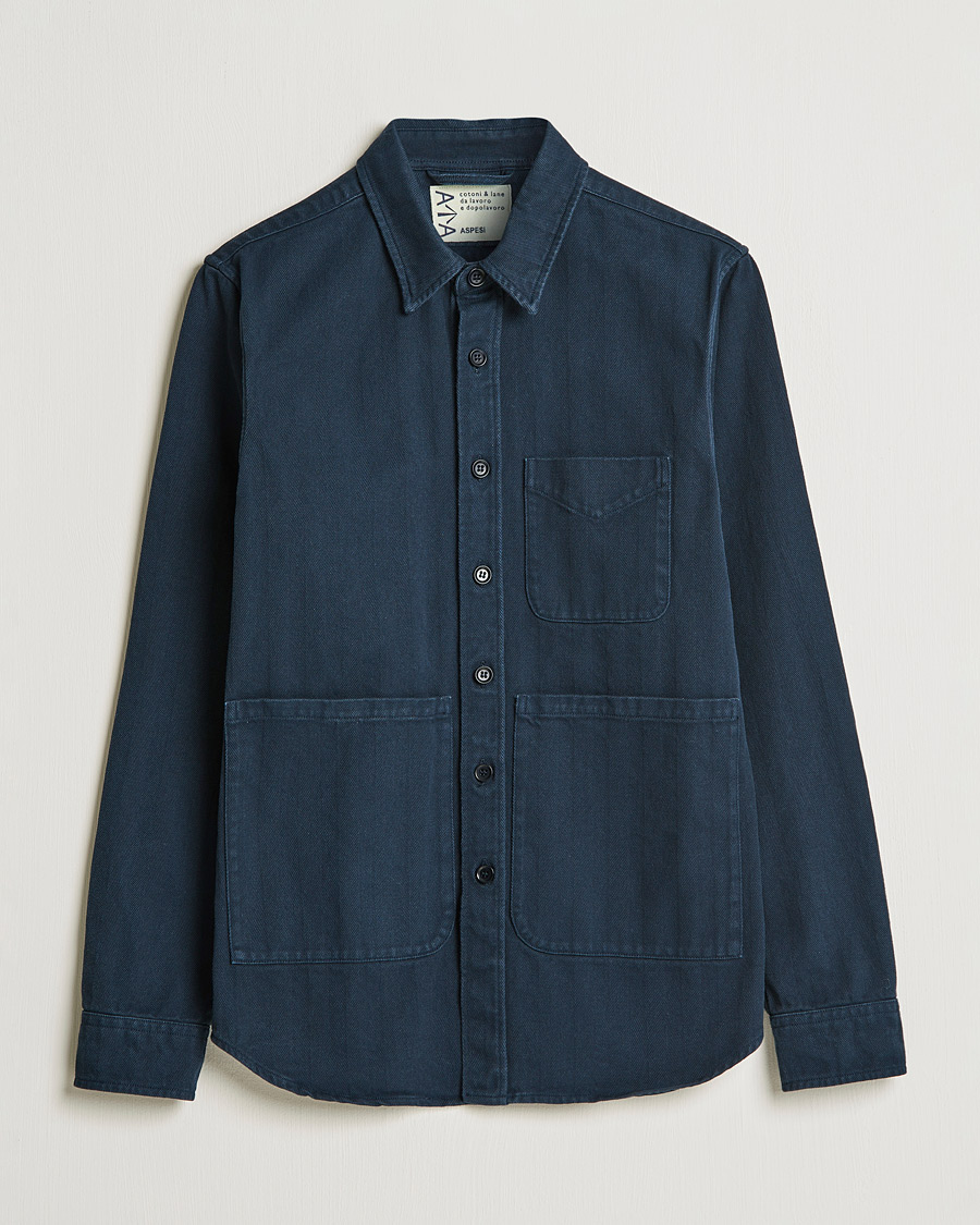 Herren | Hemden | Aspesi | Utility Shirt Navy