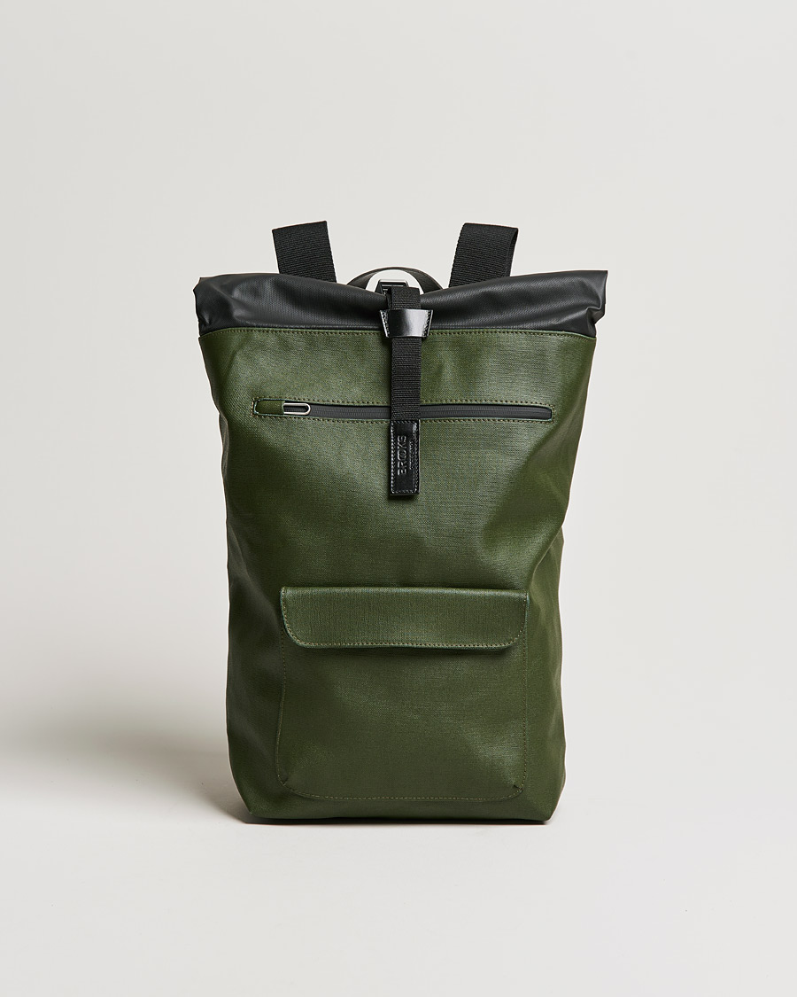 Herren | Brooks England Rivington Cotton Canvas 18L Rolltop Backpack Forest | Brooks England | Rivington Cotton Canvas 18L Rolltop Backpack Forest