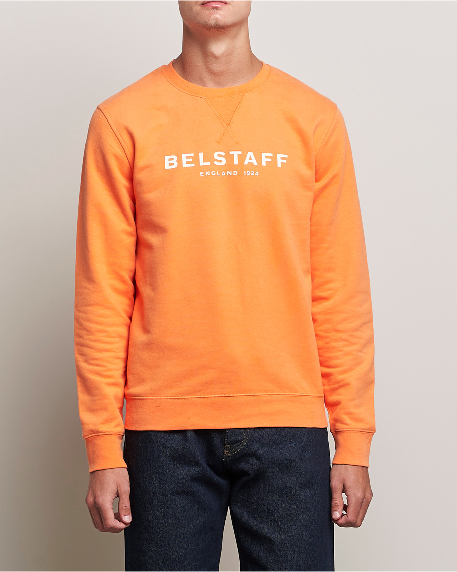 Herren | Pullover | Belstaff | 1924 Crew Neck Logo Sweat Signal Orange