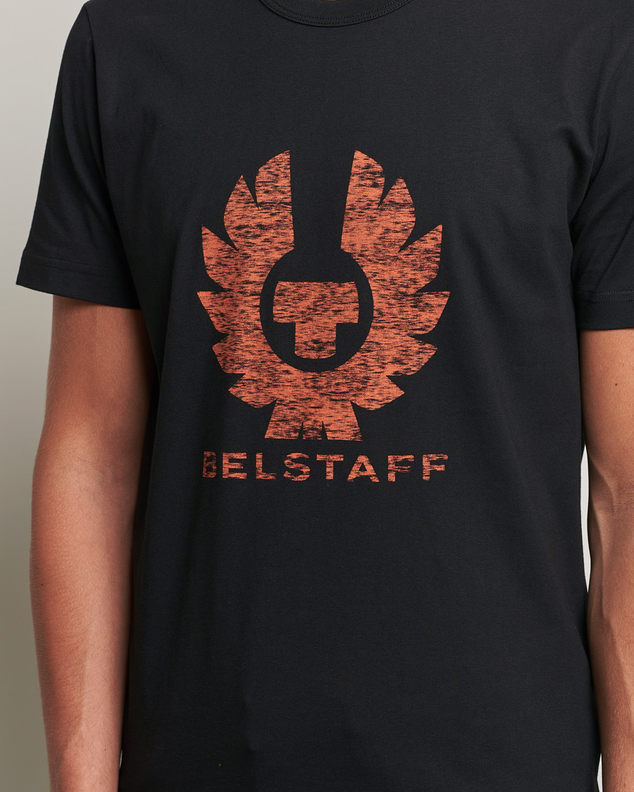 Herren | T-Shirts | Belstaff | Coteland Logo Crew Neck Tee Black/Orange