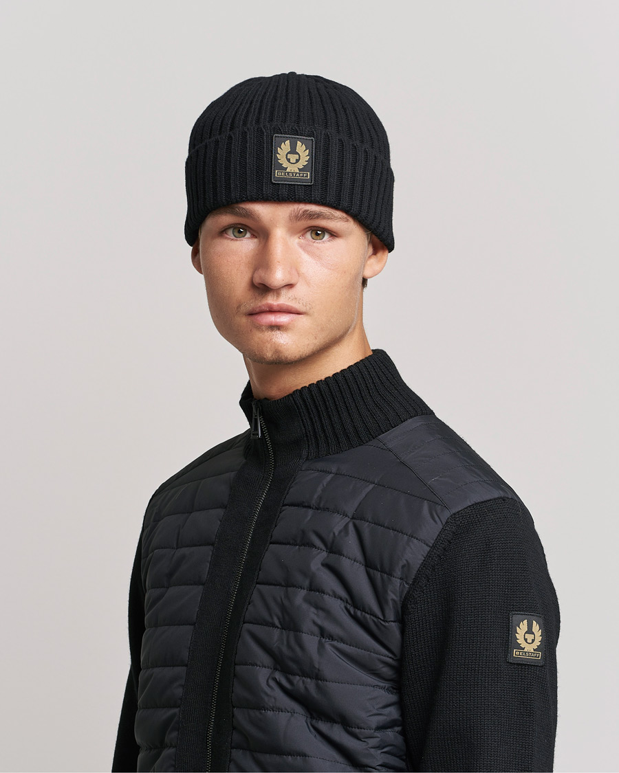 Herren | Belstaff Watch Wool Beanie Black | Belstaff | Watch Wool Beanie Black
