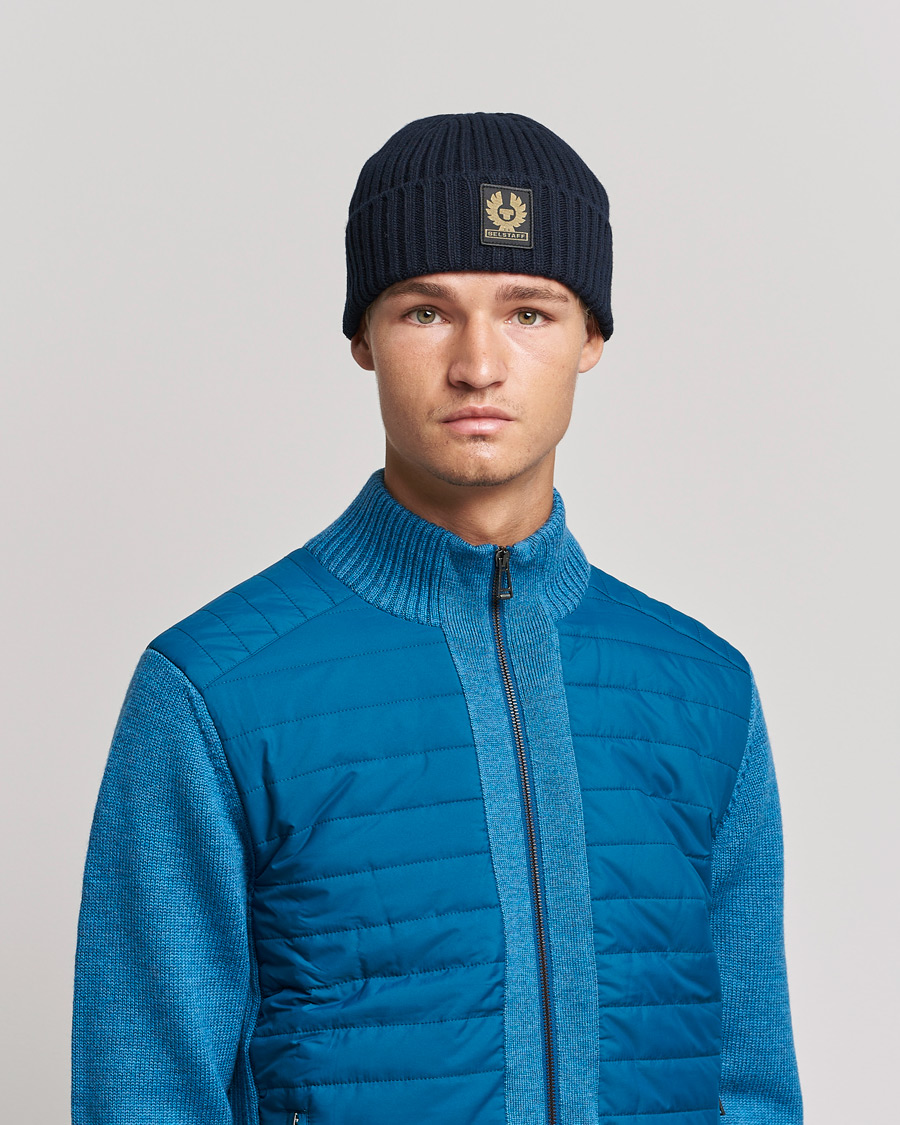 Herren | Belstaff Watch Wool Beanie Dark Navy | Belstaff | Watch Wool Beanie Dark Navy
