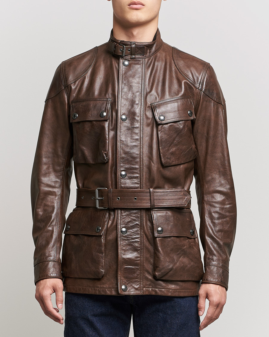Herren | Jacken | Belstaff | Trialmaster Panther Leather Jacket Saddle Brown