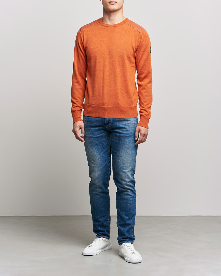 Herren | Pullover | Belstaff | Kerrigan Crew Neck Merino Sweatshirt Amber