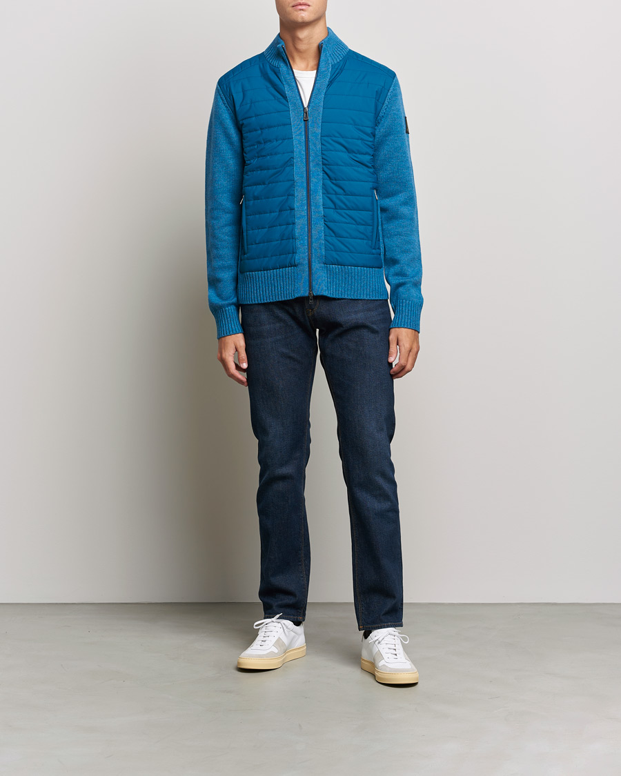 Herren | Pullover | Belstaff | Kingston Full Zip Hybrid Legion Blue
