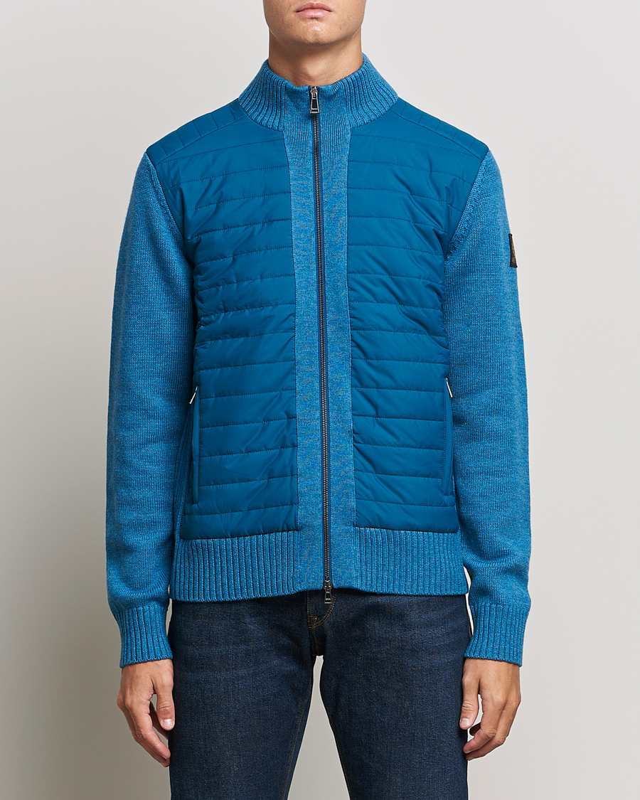 Herren | Pullover | Belstaff | Kingston Full Zip Hybrid Legion Blue