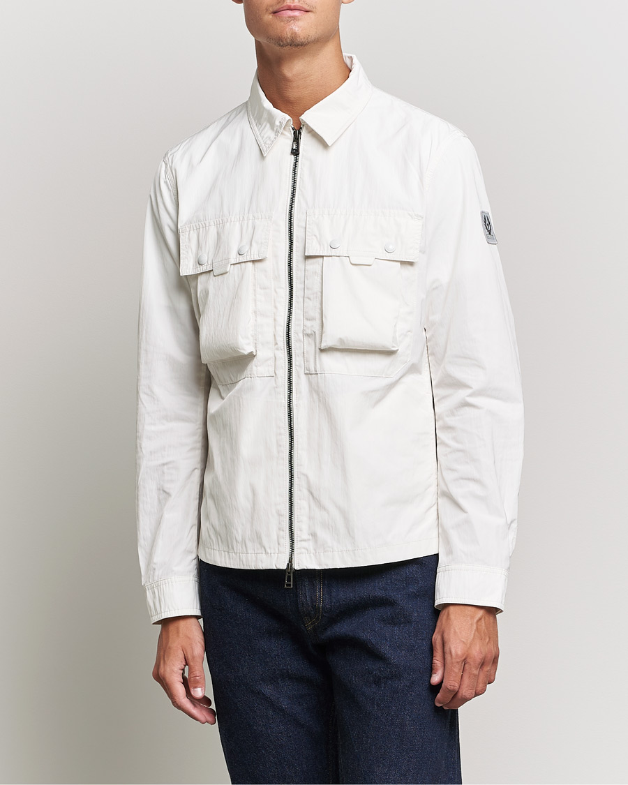 Herren | Hemden | Belstaff | Tactical Nylon Pocket Overshirt Chalk