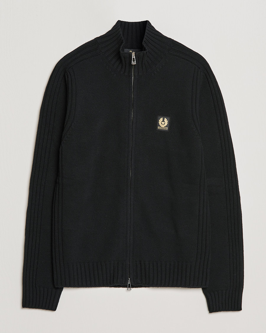 Herren | Pullover | Belstaff | Watch Full Zip Wool Cardigan Black