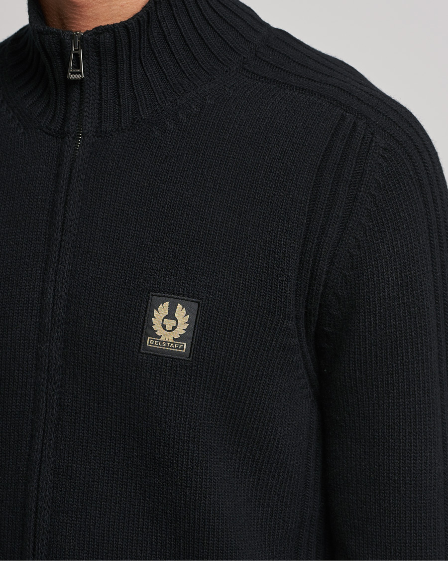 Herren | Pullover | Belstaff | Watch Full Zip Wool Cardigan Black