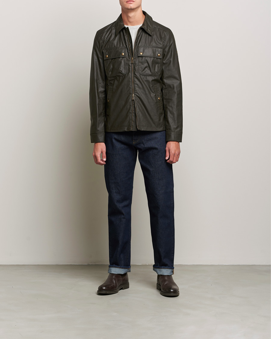 Herren | Jacken | Belstaff | Tour Waxed Shirt Jacket Faded Olive