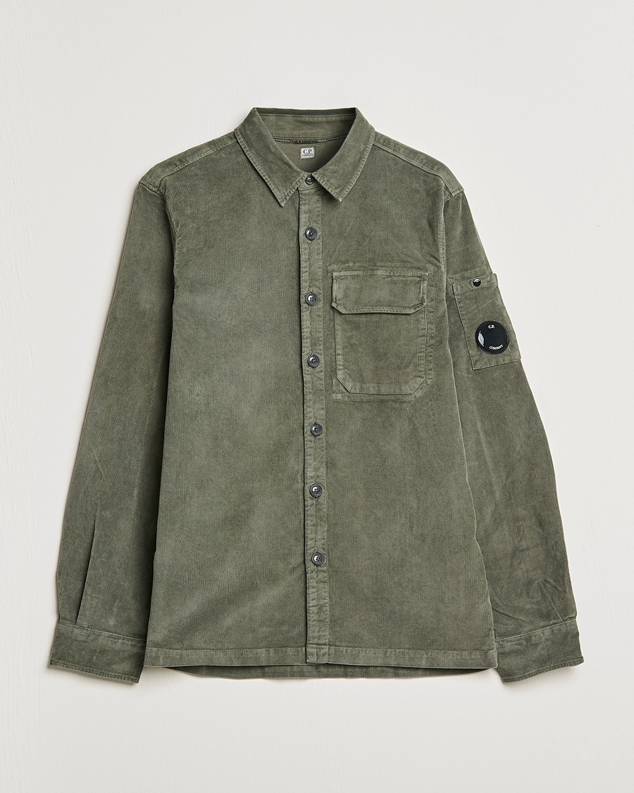 Herren | Hemden | C.P. Company | Corduroy Lens Overshirt Olive