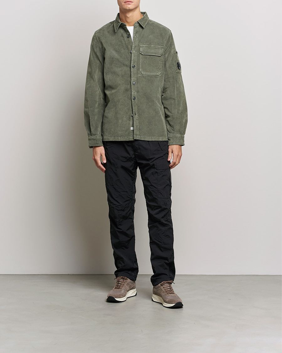 Herren | Hemden | C.P. Company | Corduroy Lens Overshirt Olive