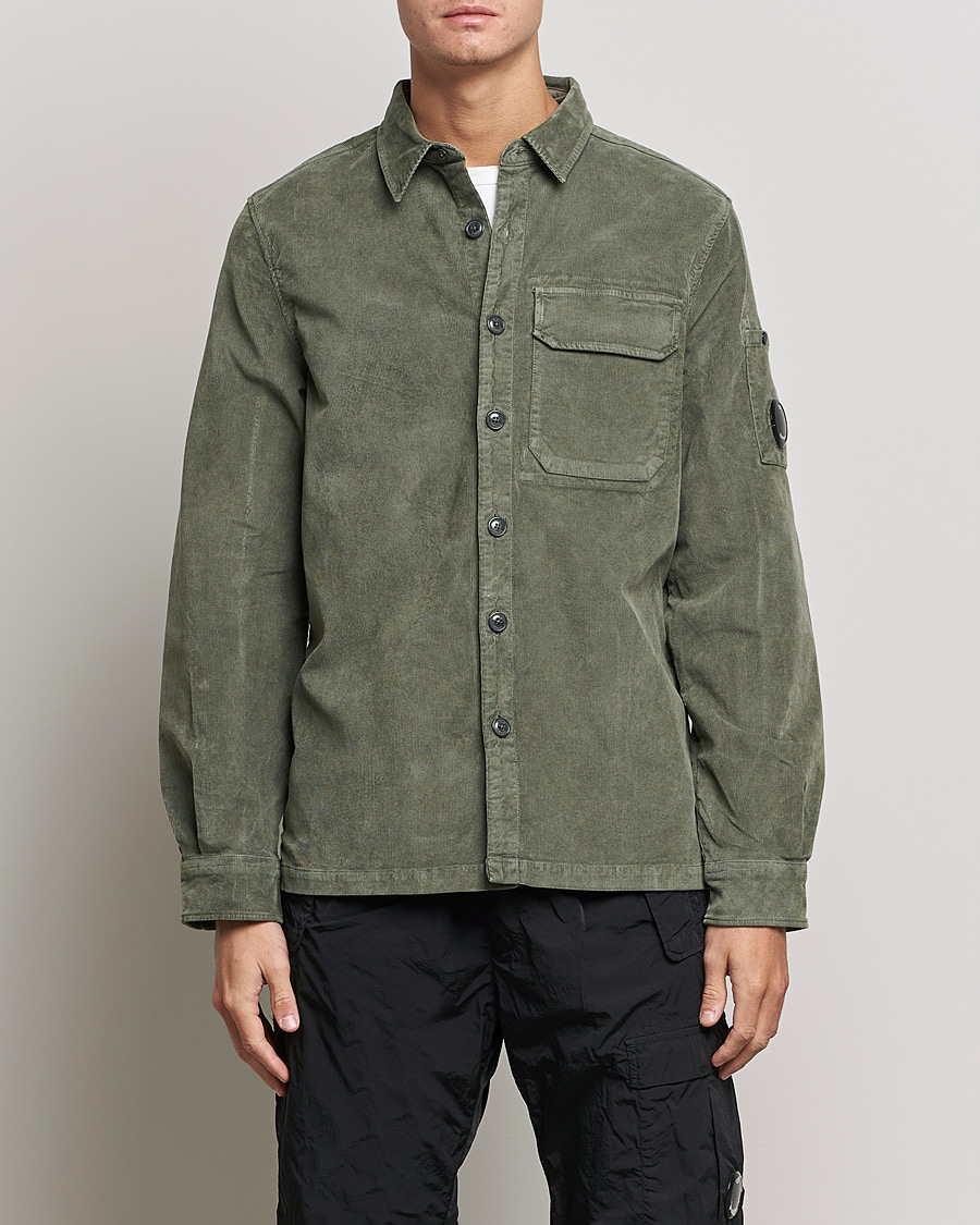 Herren | Hemden | C.P. Company | Corduroy Lens Overshirt Olive
