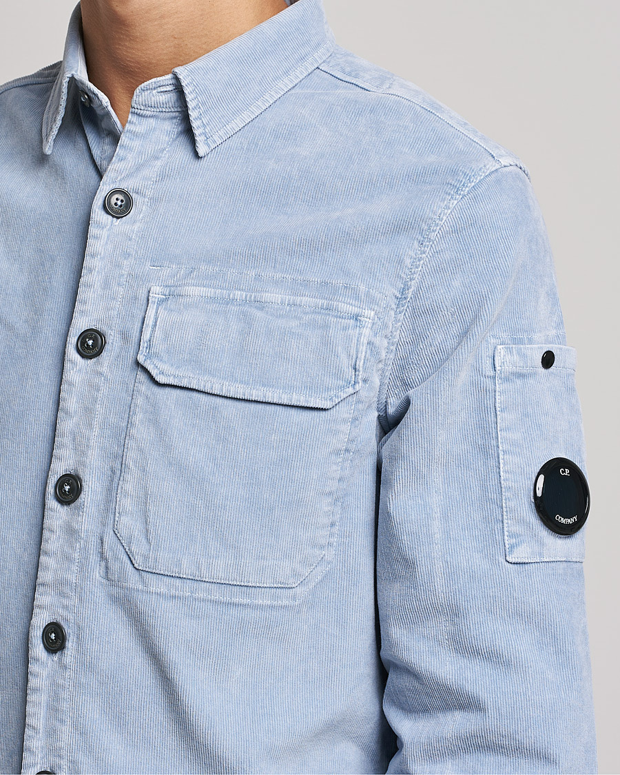 Herren | Hemden | C.P. Company | Corduroy Lens Overshirt Light Blue