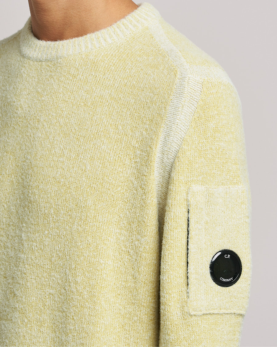 Herren | Pullover | C.P. Company | Fleece Knit Lens Roundneck Yellow