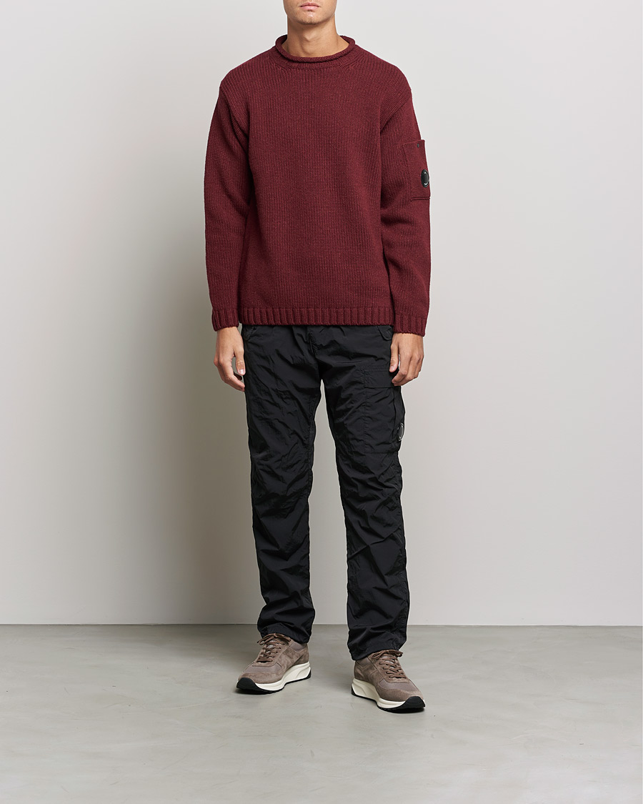 Herren | Pullover | C.P. Company | Lambswool Lens Roundneck Bordeaux