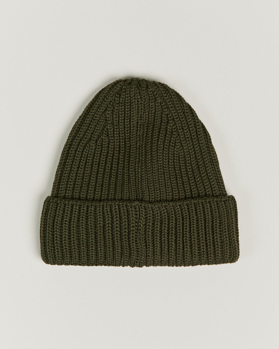 Herren | C.P. Company Knitted Merino Lens Beanie Dark Green | C.P. Company | Knitted Merino Lens Beanie Dark Green