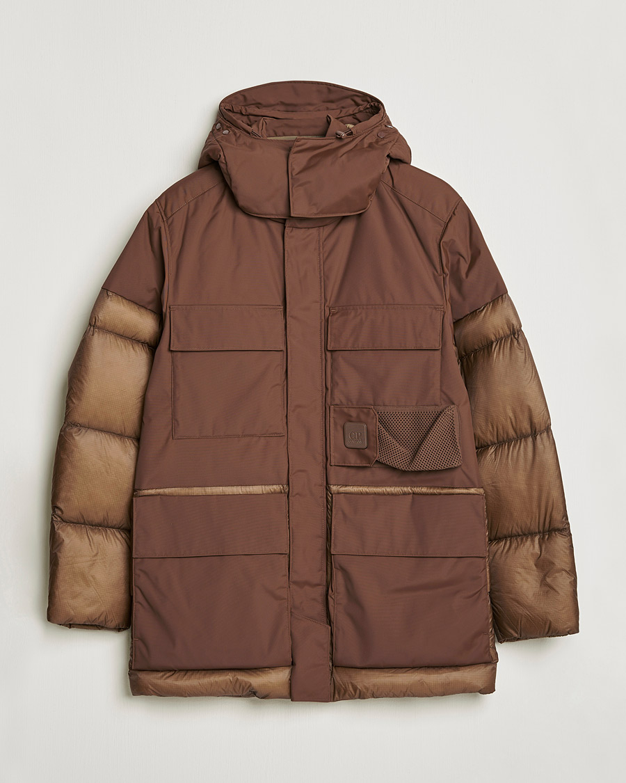 Herren | Jacken | C.P. Company | Metropolis Dynatec Mixed Padded Parka Brown